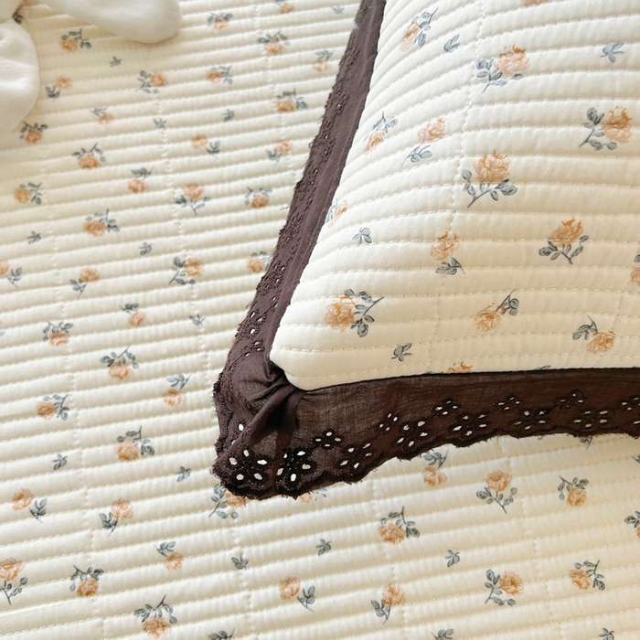 91家纺网 家纺一手货源 找家纺 柠馨 2025新款全棉纯棉印花花边床盖四件套-随心配系列 馥郁