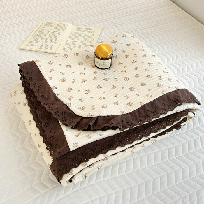 91家纺网 家纺一手货源 找家纺 柠馨 2025新款全棉纯棉印花花边床盖四件套-随心配系列 馥郁