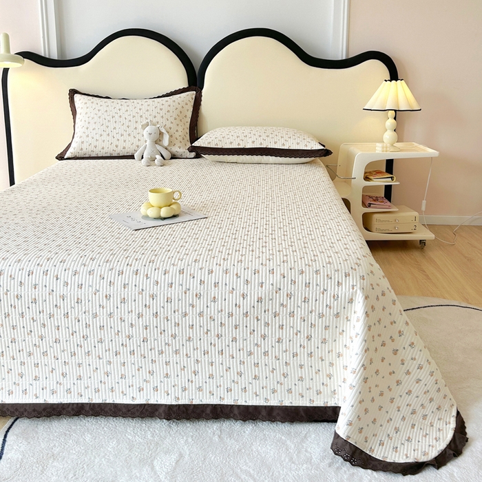 91家纺网 家纺一手货源 找家纺 柠馨 2025新款全棉纯棉印花花边床盖四件套-随心配系列 馥郁