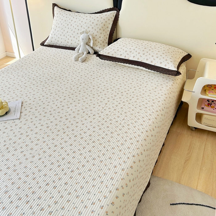 91家纺网 家纺一手货源 找家纺 柠馨 2025新款全棉纯棉印花花边床盖四件套-随心配系列 馥郁