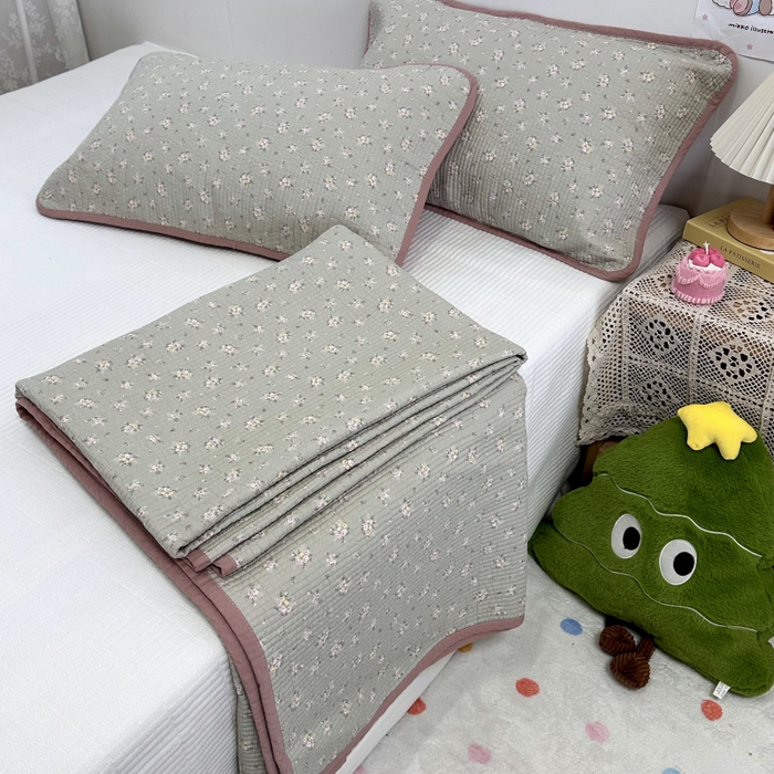 91家纺网 家纺一手货源 找家纺 慕晨 2025新款酵素砂洗双面全棉纯棉棉花单床盖 床盖单件-场景二 芳华