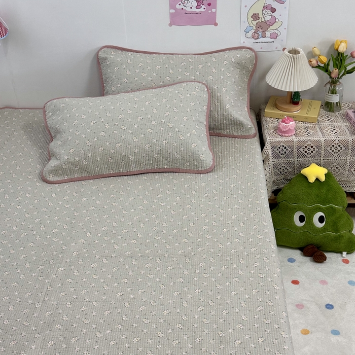 91家纺网 家纺一手货源 找家纺 慕晨 2025新款酵素砂洗双面全棉纯棉棉花单床盖 床盖单件-场景二 芳华