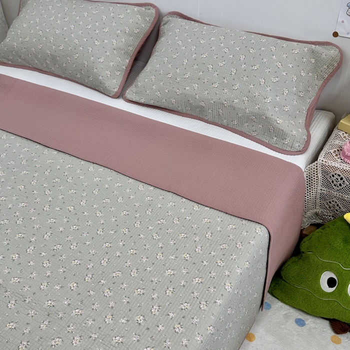 91家纺网 家纺一手货源 找家纺 慕晨 2025新款酵素砂洗双面全棉纯棉棉花单床盖 床盖单件-场景二 芳华