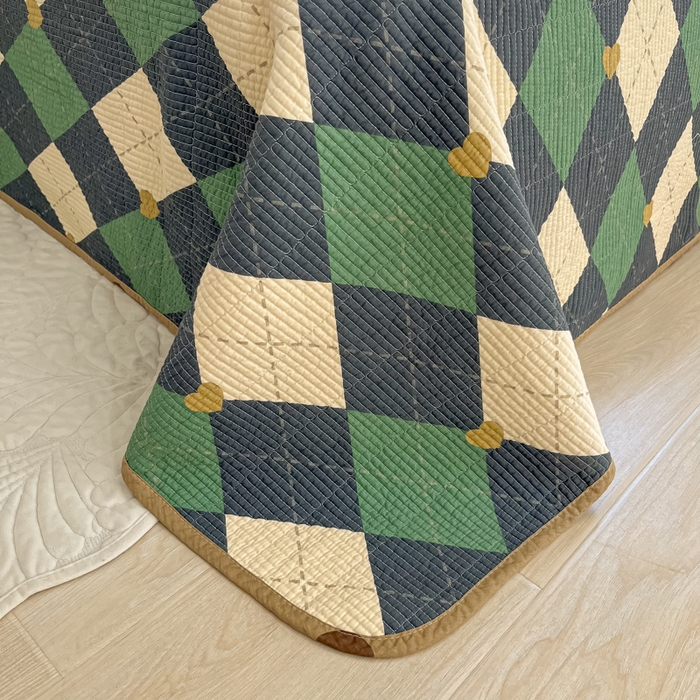 91家纺网 家纺一手货源 找家纺 慕晨 2025新款酵素砂洗双面全棉纯棉棉花单床盖 床盖单件-场景一 绅士风度