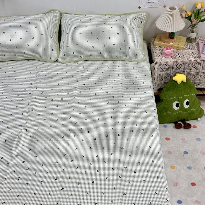 91家纺网 家纺一手货源 找家纺 慕晨 2025新款酵素砂洗双面全棉纯棉棉花单床盖 床盖单件-场景二 香榭丽