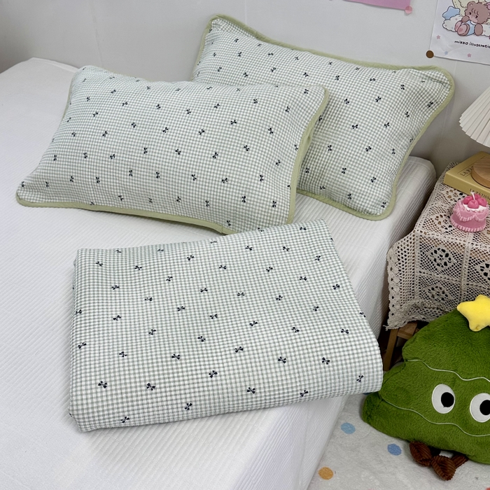 91家纺网 家纺一手货源 找家纺 慕晨 2025新款酵素砂洗双面全棉纯棉棉花单床盖 床盖单件-场景二 香榭丽