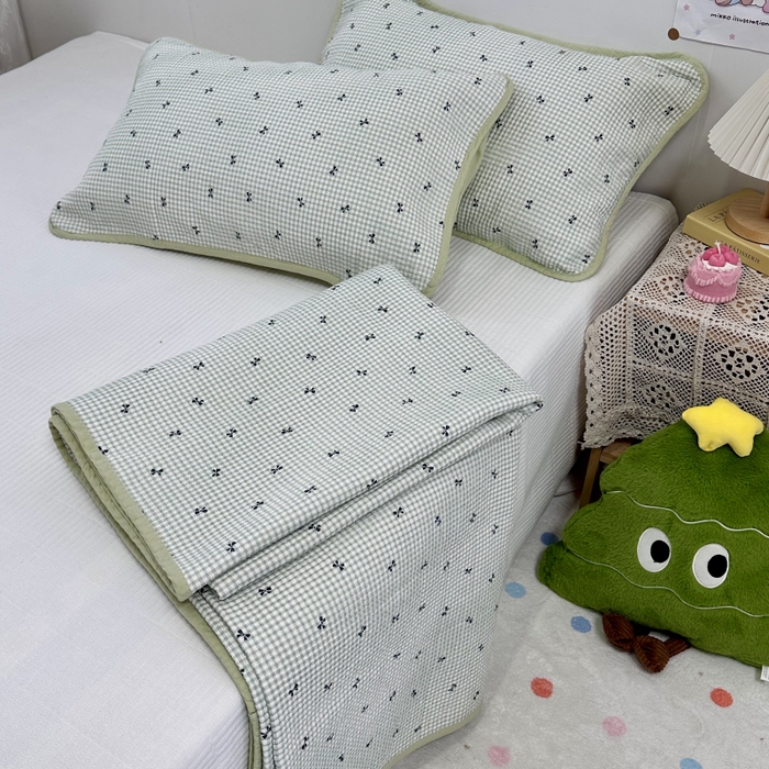 91家纺网 家纺一手货源 找家纺 慕晨 2025新款酵素砂洗双面全棉纯棉棉花单床盖 床盖单件-场景二 香榭丽