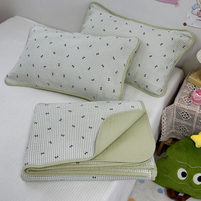 91家纺网 家纺一手货源 找家纺 慕晨 2025新款酵素砂洗双面全棉纯棉棉花单床盖 床盖单件-场景二 香榭丽