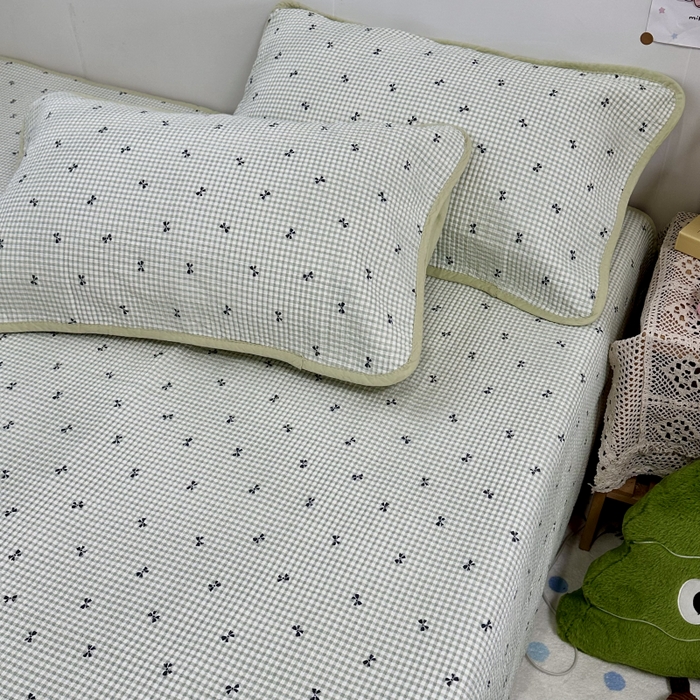 91家纺网 家纺一手货源 找家纺 慕晨 2025新款酵素砂洗双面全棉纯棉棉花单床盖 床盖单件-场景二 香榭丽