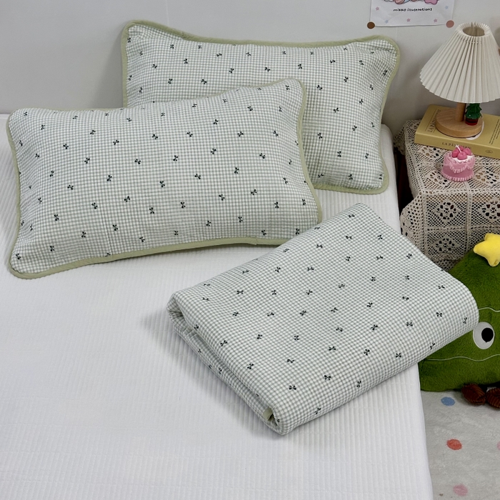 91家纺网 家纺一手货源 找家纺 慕晨 2025新款酵素砂洗双面全棉纯棉棉花单床盖 床盖单件-场景二 香榭丽