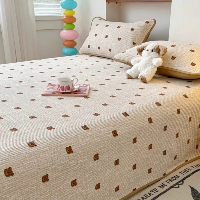 91家纺网 家纺一手货源 找家纺 （总）慕晨 2025新款酵素砂洗双面全棉纯棉棉花单床盖 床盖单件-场景一