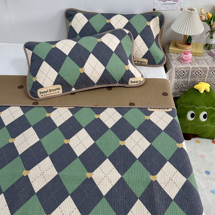 91家纺网 家纺一手货源 找家纺 （总）慕晨 2025新款酵素砂洗双面全棉纯棉棉花单床盖 床盖单件-场景二