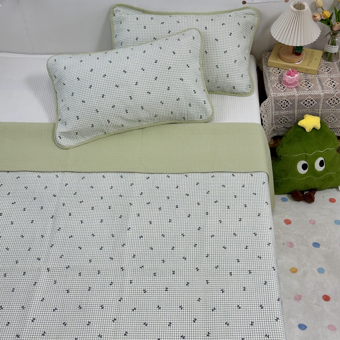 91家纺网 家纺一手货源 找家纺 （总）慕晨 2025新款酵素砂洗双面全棉纯棉棉花单床盖 床盖单件-场景二