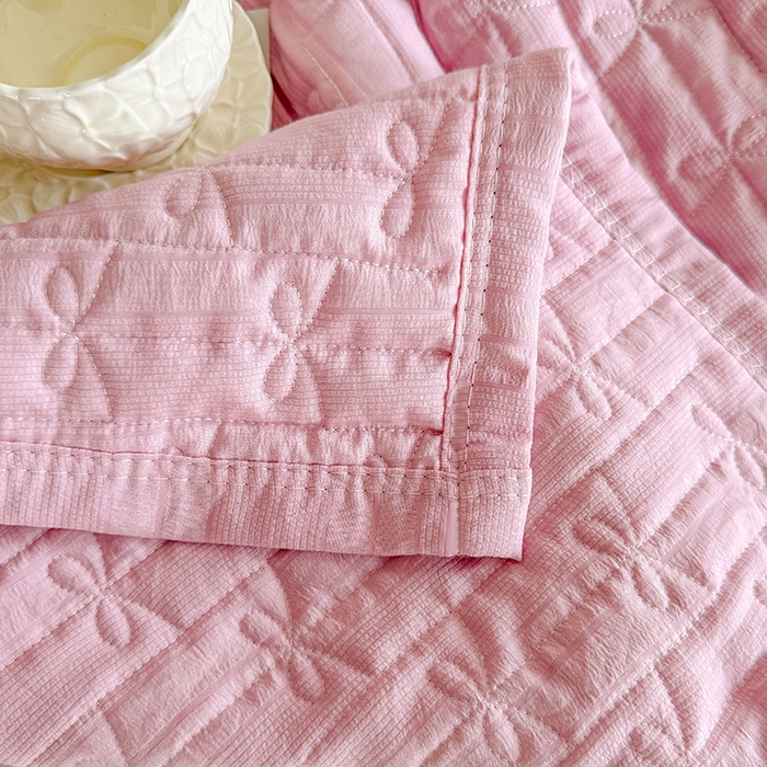 91家纺网 家纺一手货源 找家纺 梓依家纺 2025新款亲肤舒适云沙棉夏被 云沙棉-粉紫