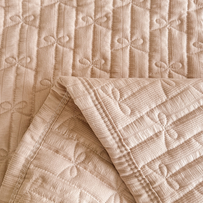 91家纺网 家纺一手货源 找家纺 梓依家纺 2025新款亲肤舒适云沙棉夏被 云沙棉-卡其