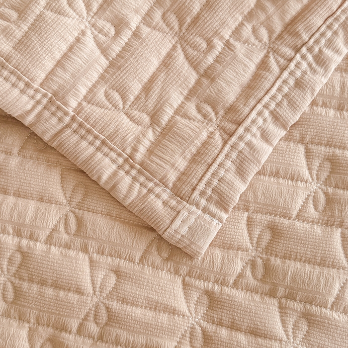 91家纺网 家纺一手货源 找家纺 梓依家纺 2025新款亲肤舒适云沙棉夏被 云沙棉-卡其