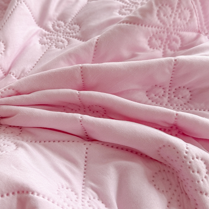 91家纺网 家纺一手货源 找家纺 梓依家纺 2025新款亲肤舒适水洗棉夏被 水洗棉-粉