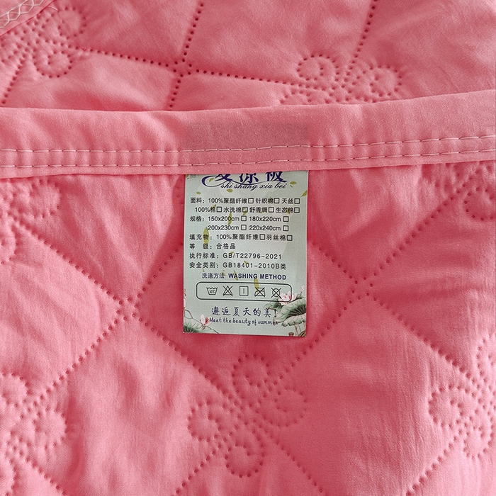 91家纺网 家纺一手货源 找家纺 梓依家纺 2025新款亲肤舒适水洗棉夏被 水洗棉-红