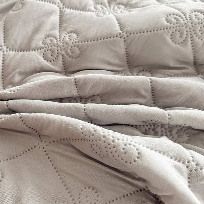 91家纺网 家纺一手货源 找家纺 梓依家纺 2025新款亲肤舒适水洗棉夏被 水洗棉-灰