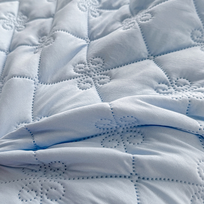 91家纺网 家纺一手货源 找家纺 梓依家纺 2025新款亲肤舒适水洗棉夏被 水洗棉-蓝