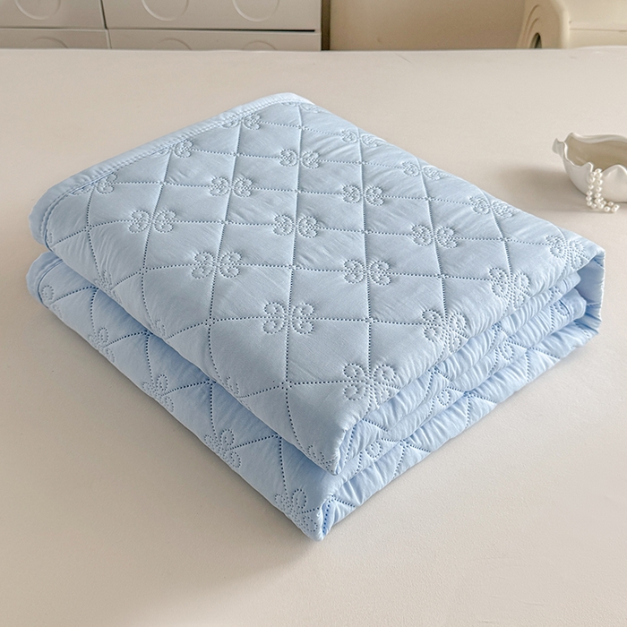 梓依家纺 2025新款亲肤舒适水洗棉夏被 水洗棉-蓝