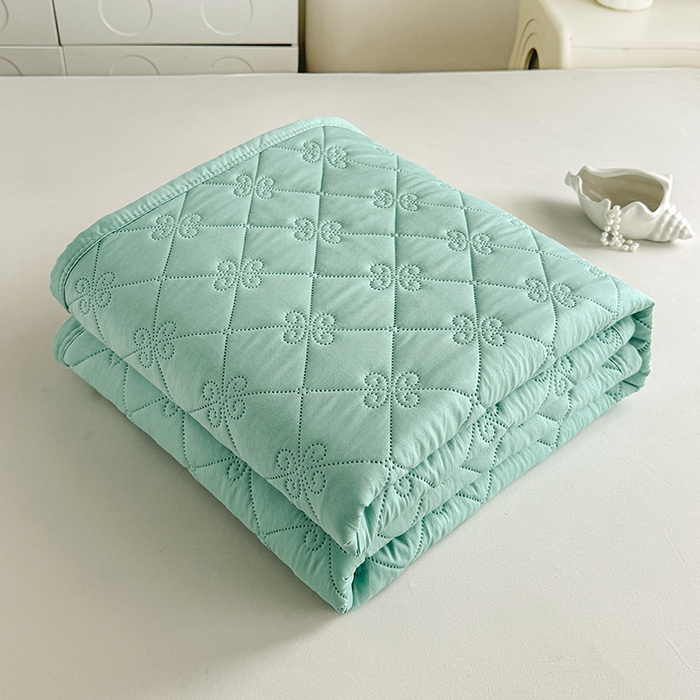 梓依家纺 2025新款亲肤舒适水洗棉夏被 水洗棉-绿