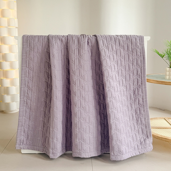 91家纺网 家纺一手货源 找家纺 梓依家纺 2025新款亲肤舒适云沙棉夏被 云沙棉-深紫