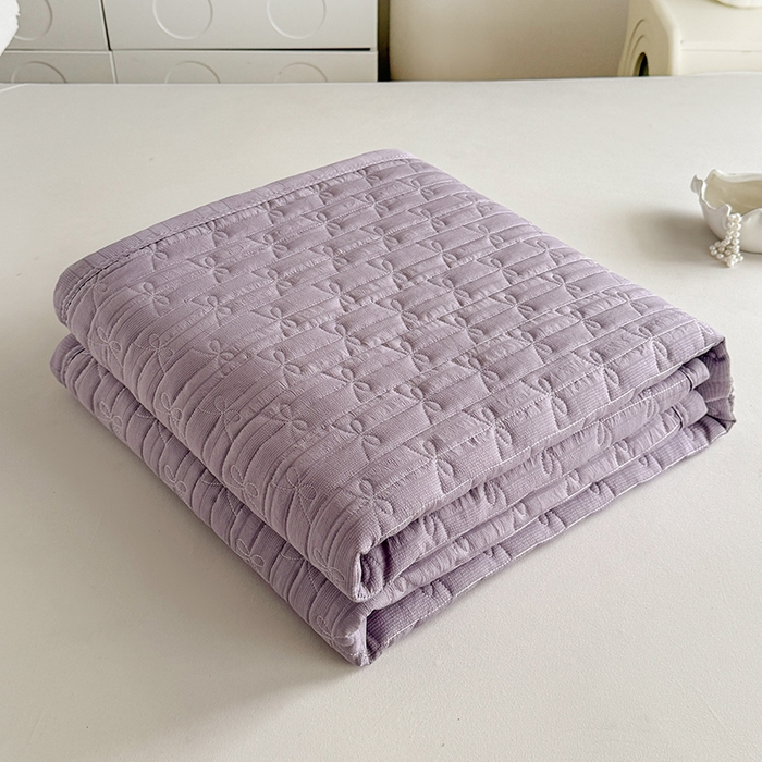 91家纺网 家纺一手货源 找家纺 梓依家纺 2025新款亲肤舒适云沙棉夏被 云沙棉-深紫
