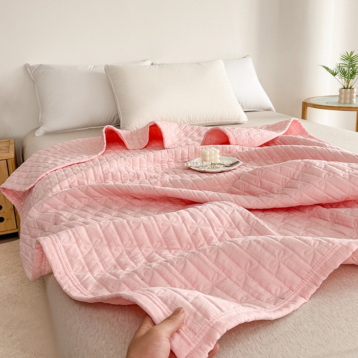 91家纺网 家纺一手货源 找家纺 梓依家纺 2025新款亲肤舒适云沙棉夏被 云沙棉-玉