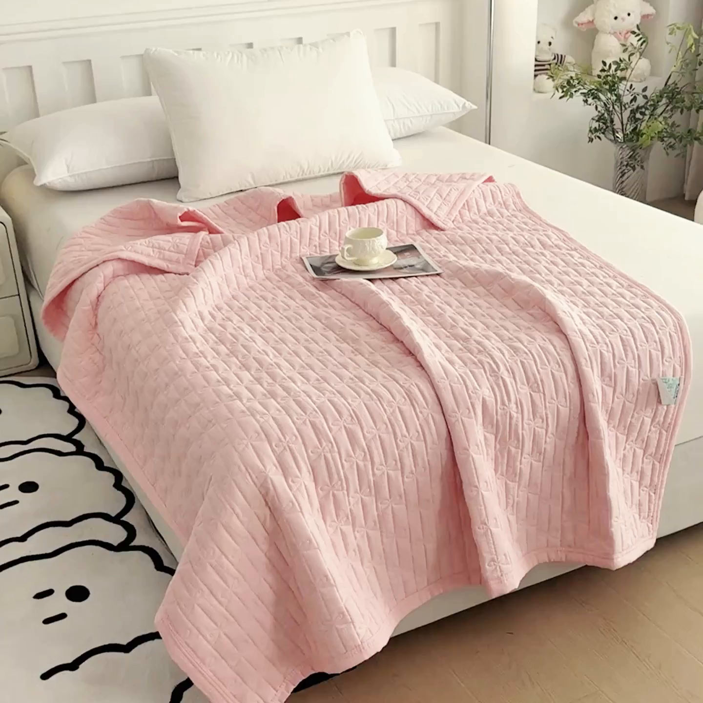 91家纺网 家纺一手货源 找家纺 梓依家纺 2025新款亲肤舒适云沙棉夏被 云沙棉-玉