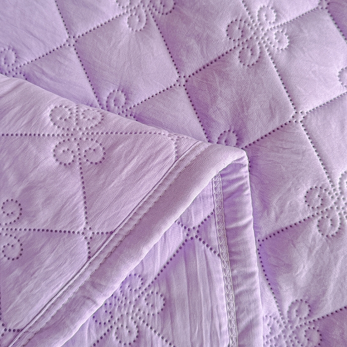 91家纺网 家纺一手货源 找家纺 梓依家纺 2025新款亲肤舒适水洗棉夏被 水洗棉-紫