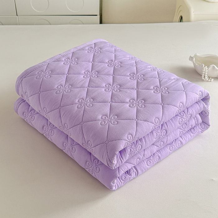 梓依家纺 2025新款亲肤舒适水洗棉夏被 水洗棉-紫
