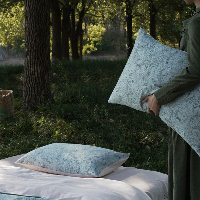 91家纺网 家纺一手货源 找家纺 （总）禾时 2025新款60S兰精天丝数码印花四件套进口莱赛尔床品套件