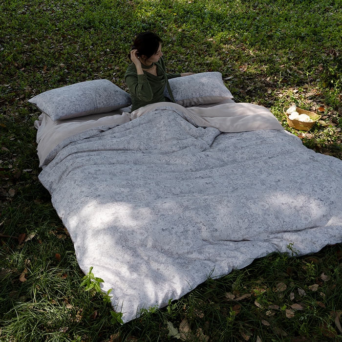 91家纺网 家纺一手货源 找家纺 （总）禾时 2025新款60S兰精天丝数码印花四件套进口莱赛尔床品套件