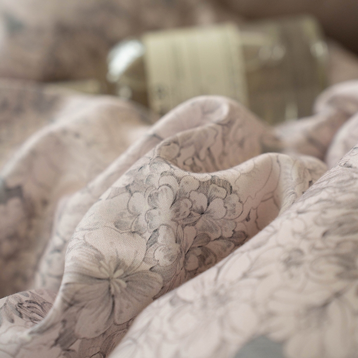 91家纺网 家纺一手货源 找家纺 禾时 2025新款60S兰精天丝数码印花四件套进口莱赛尔床品套件 安夏-粉