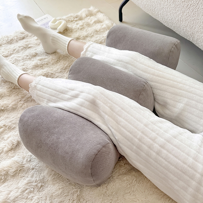 91家纺网 家纺一手货源 找家纺 囍莱家纺 2025新款多功能人体平衡垫腿枕 珐琅灰