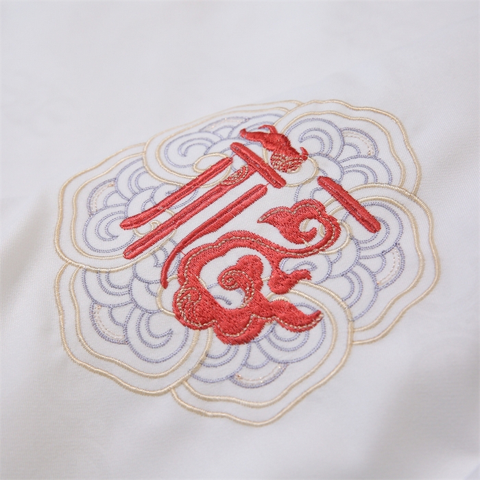 91家纺网 家纺一手货源 找家纺 芭芭棉家纺 2025春夏新款全棉纯棉百福被被子被芯 百福刺绣-白