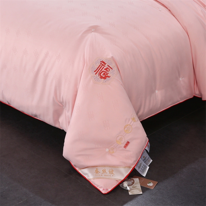 91家纺网 家纺一手货源 找家纺 芭芭棉家纺 2025春夏新款全棉纯棉百福被被子被芯 百福刺绣-玉