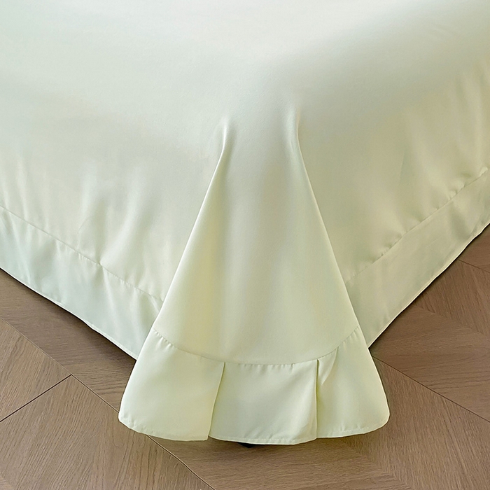 91家纺网 家纺一手货源 找家纺 可以家居 2025新款四季款韩版水洗棉澳棉刺绣四件套 玛格丽新芽绿