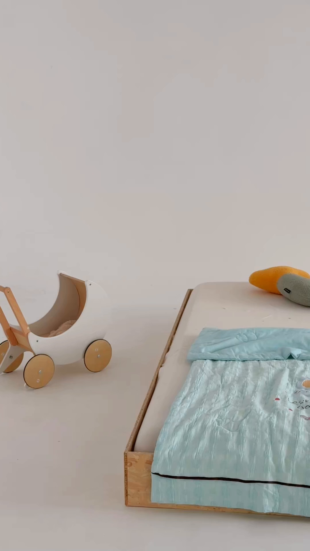 91家纺网 家纺一手货源 找家纺 喜多兔儿童家纺 2025春夏新款小软萌贴布绣纱布被 蓝色软萌小象