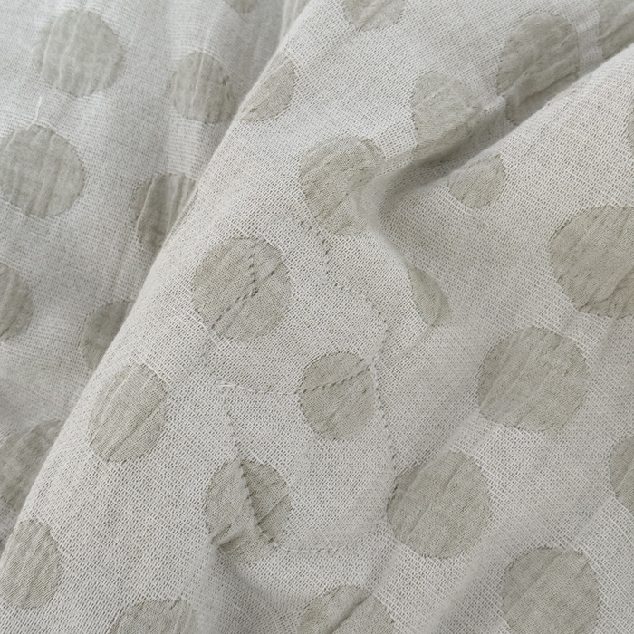 91家纺网 家纺一手货源 找家纺 喜多兔儿童家纺 2025春夏新款小软萌贴布绣纱布被 绿色软萌恐龙