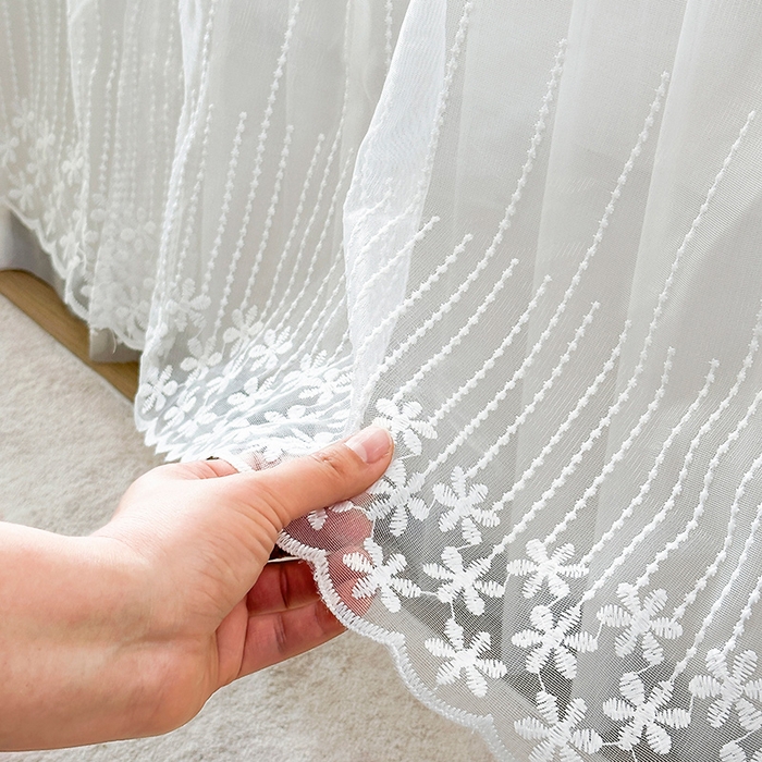 91家纺网 家纺一手货源 找家纺 芷卧 2025新款凉豆豆PE凉感刺绣双层花边床裙款冰豆豆凉席三件套（提供买家秀） 初夏-薄荷绿