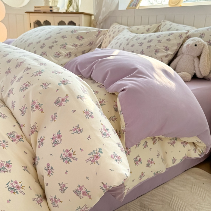 91家纺网 家纺一手货源 找家纺 （总）丝芙妮家居（原乐视家纺） 2025春夏新款水洗皱皱棉印花四件套