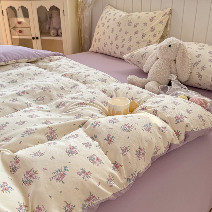 91家纺网 家纺一手货源 找家纺 （总）丝芙妮家居（原乐视家纺） 2025春夏新款水洗皱皱棉印花四件套