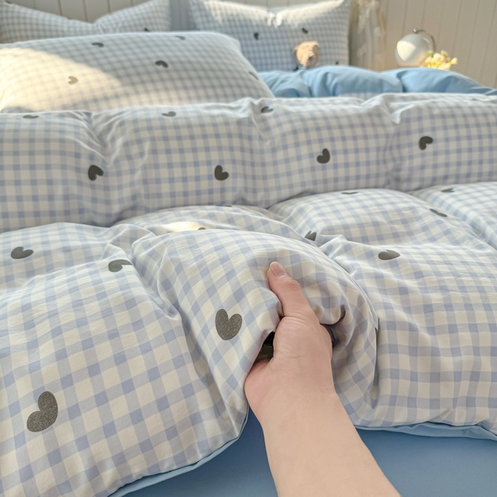 91家纺网 家纺一手货源 找家纺 （总）丝芙妮家居（原乐视家纺） 2025春夏新款水洗皱皱棉印花四件套