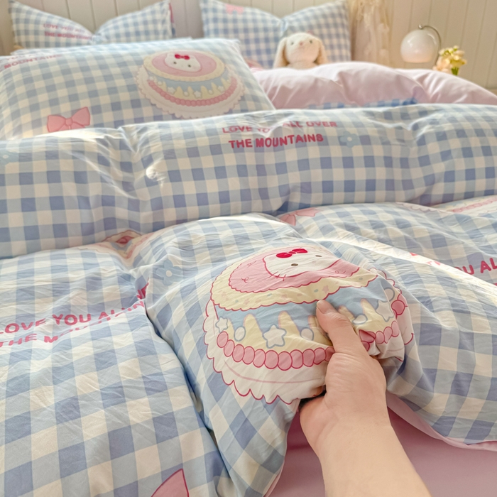 91家纺网 家纺一手货源 找家纺 （总）丝芙妮家居（原乐视家纺） 2025春夏新款水洗皱皱棉印花四件套