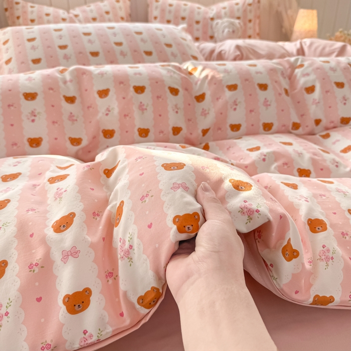 91家纺网 家纺一手货源 找家纺 （总）丝芙妮家居（原乐视家纺） 2025春夏新款水洗皱皱棉印花四件套