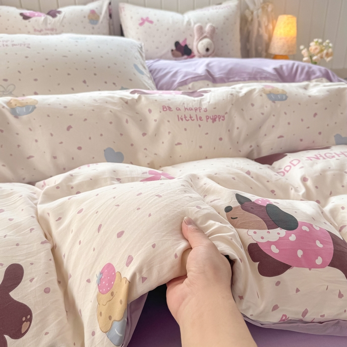 91家纺网 家纺一手货源 找家纺 （总）丝芙妮家居（原乐视家纺） 2025春夏新款水洗皱皱棉印花四件套