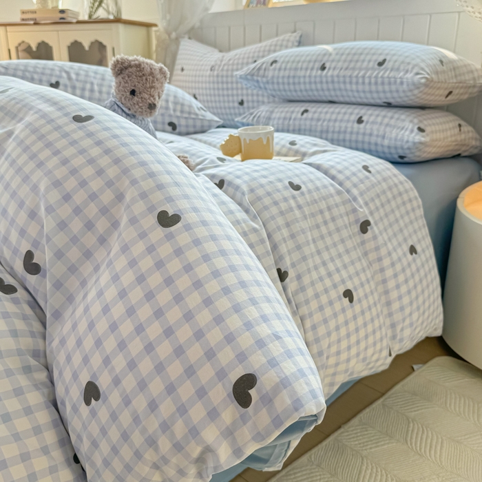 91家纺网 家纺一手货源 找家纺 丝芙妮家居（原乐视家纺） 2025春夏新款水洗皱皱棉印花四件套 初遇