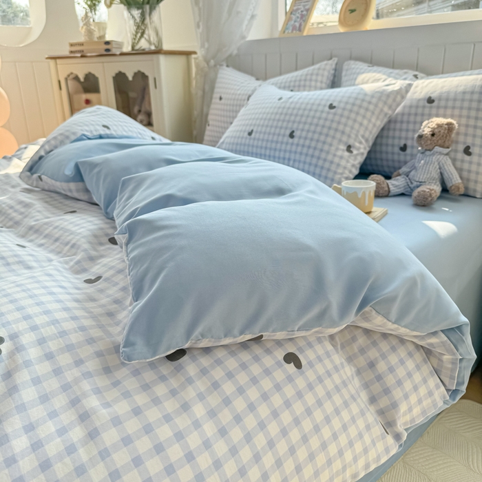 91家纺网 家纺一手货源 找家纺 丝芙妮家居（原乐视家纺） 2025春夏新款水洗皱皱棉印花四件套 初遇